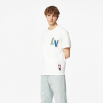 ルイヴィトン LV×NBAフロントアンドバックレタープリントTシャツ 1A8X8P
