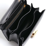 セリーヌ クラシックボックス スモール レザー ショルダーバッグ ポシェット 鞄 Black レディース 189183DLS.38NO