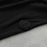 モンクレール マットブラック Tシャツ メンズ 長袖 ロンT カットソー ロゴT コットン クルーネック 8D00005 89A17