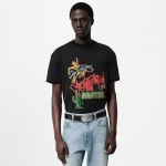 ルイヴィトン グラフィックエンベリッシュドコットンTシャツ 1AFXNI