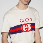 グッチ インターロッキングG コットン Tシャツ ストライプ 548334 XJET1 9095