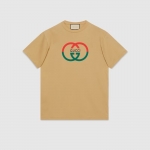 グッチ プリント コットンジャージー Tシャツ 771758 XJF68