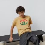 グッチ プリント コットンジャージー Tシャツ 771758 XJF68