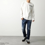 モンクレール グルノーブル 長袖Tシャツ メンズ ロンT ロゴ クルーネック カットソー コットン 8D00002 83927 034