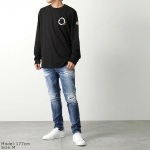 モンクレール 長袖Tシャツ メンズ ロングスリーブ ロンT ロゴ クルーネック コットン  8D00016 8390T