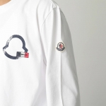 モンクレール 長袖Tシャツ メンズ ロングスリーブ ロンT ロゴ クルーネック コットン  8D00016 8390T
