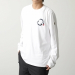 モンクレール 長袖Tシャツ メンズ ロングスリーブ ロンT ロゴ クルーネック コットン  8D00016 8390T