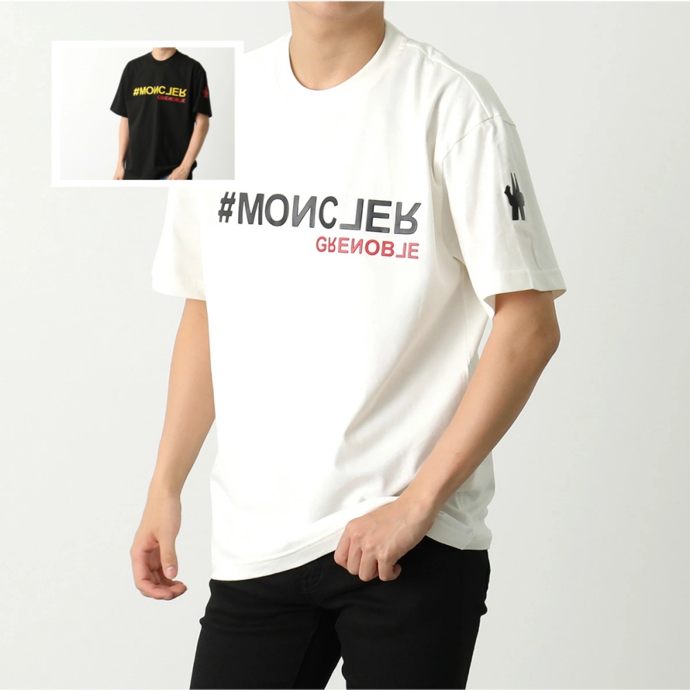 モンクレール グルノーブル Tシャツ 8C00005 8390T メンズ 半袖 カットソー ロゴT コットン クルーネック