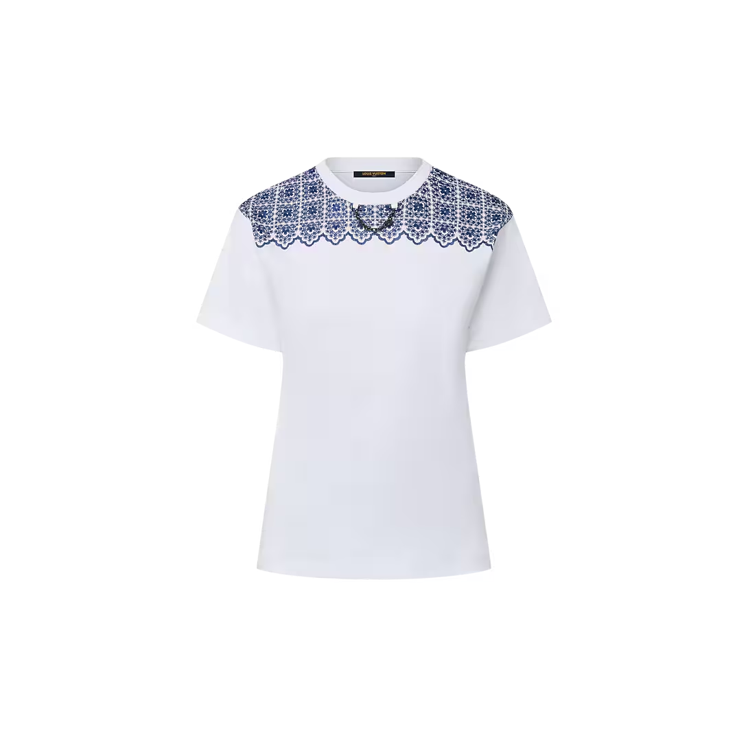 ルイヴィトン LV フローラルレース Tシャツ 1AFTM6