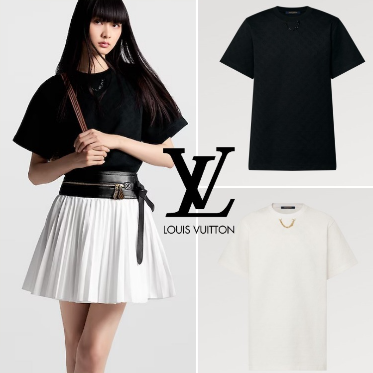 ルイヴィトン代引 LV モノグラム ジャカード Tシャツ 1AFTN5 1AFTMR