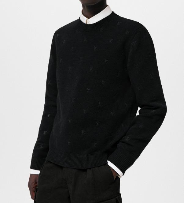 LOUIS VUITTON シンプル 長袖トップス ネイビー 黒  1AGHUB 1AFIXF