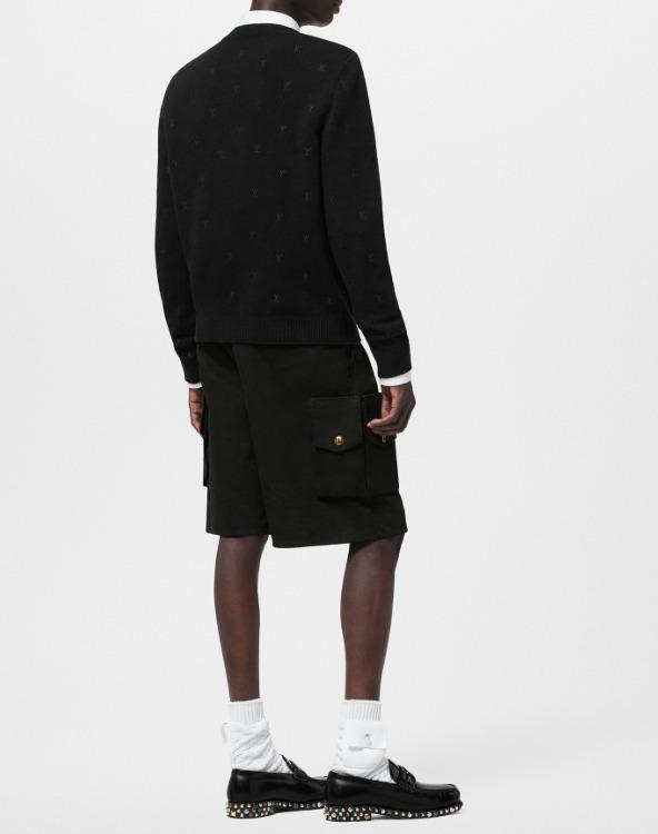 LOUIS VUITTON シンプル 長袖トップス ネイビー 黒  1AGHUB 1AFIXF