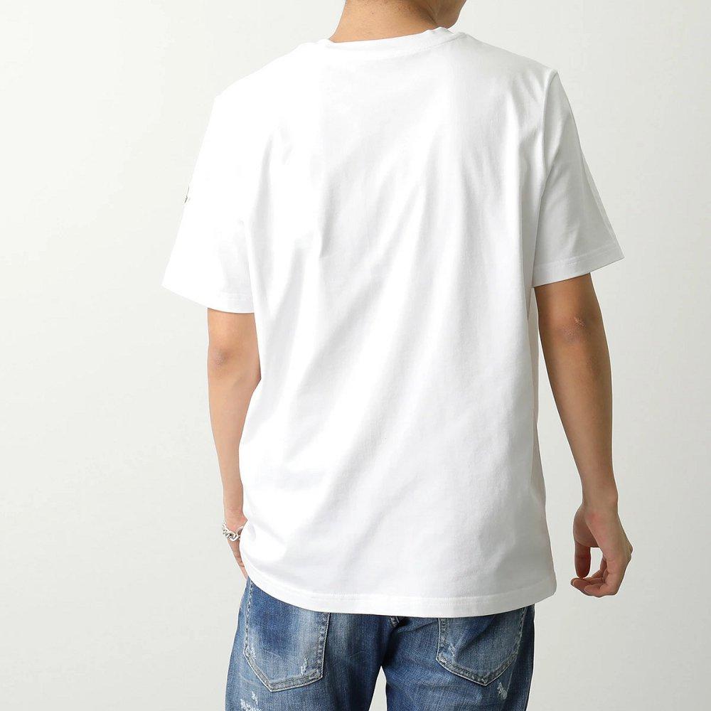 モンクレール 半袖 Tシャツ メンズ カットソー クルーネック ロゴT アイコンパッチ 8C00029 8390T