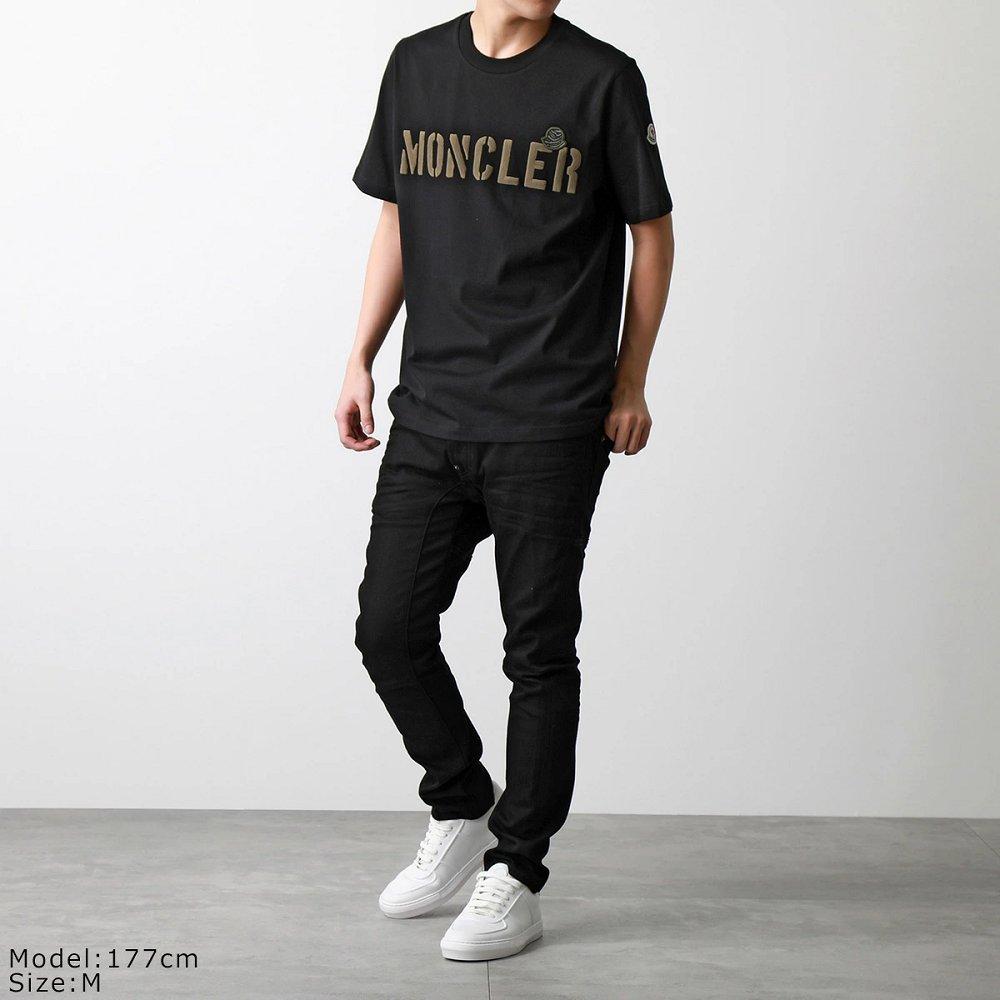 モンクレール 半袖 Tシャツ メンズ カットソー クルーネック ロゴT アイコンパッチ 8C00029 8390T