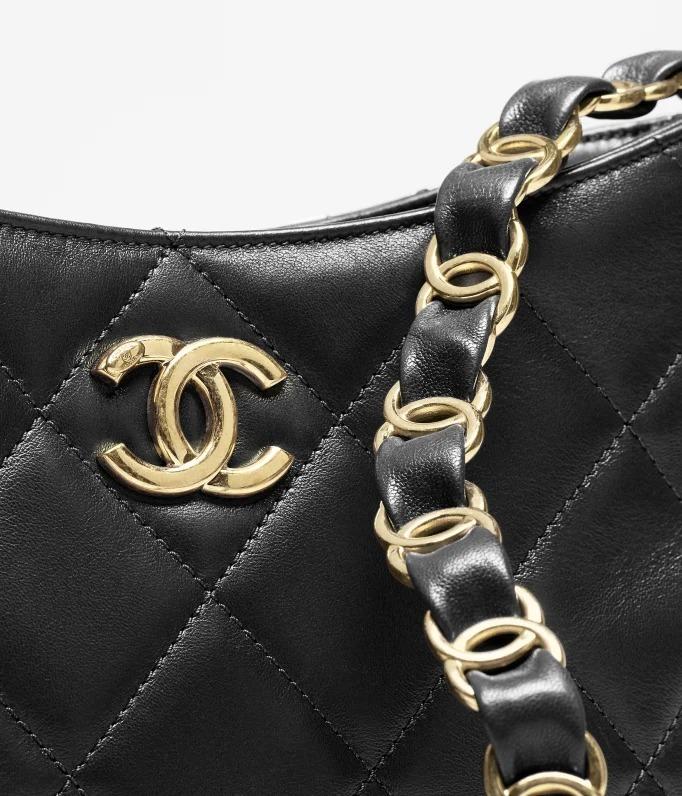 CHANEL代引き  ホーボーバッグ CCロゴ ラムスキン AS5177 B18293 94305