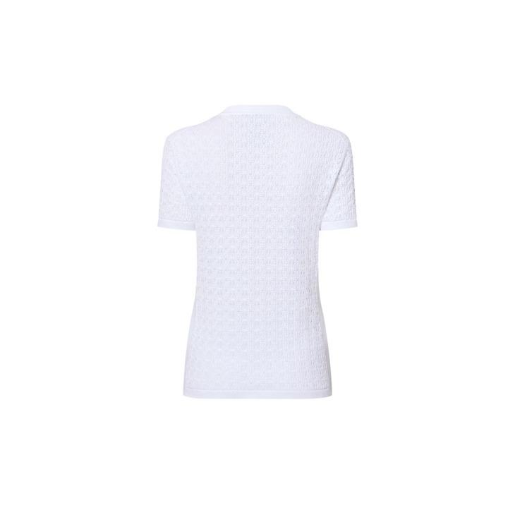 ルイヴィトン レースニットチャームTシャツ　LV イニシャル 1AFZLA