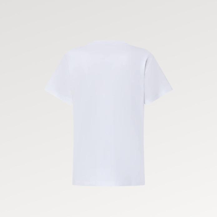 ルイヴィトン 半袖 トップス フロック LV Tシャツ 白 1AFTU5 1AFTTY
