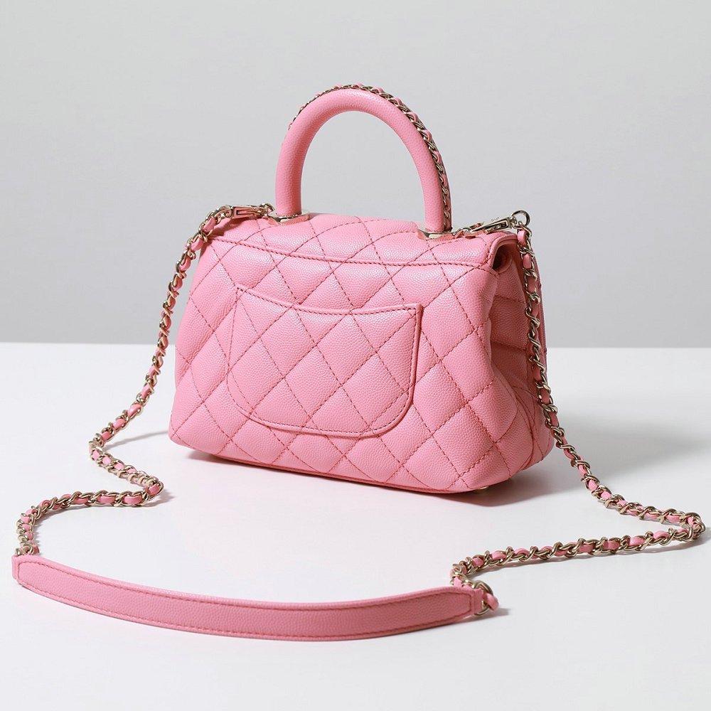 CHANEL ショルダーバッグ マトラッセ ココハンドル ミニ XXS AS2215 B13607
