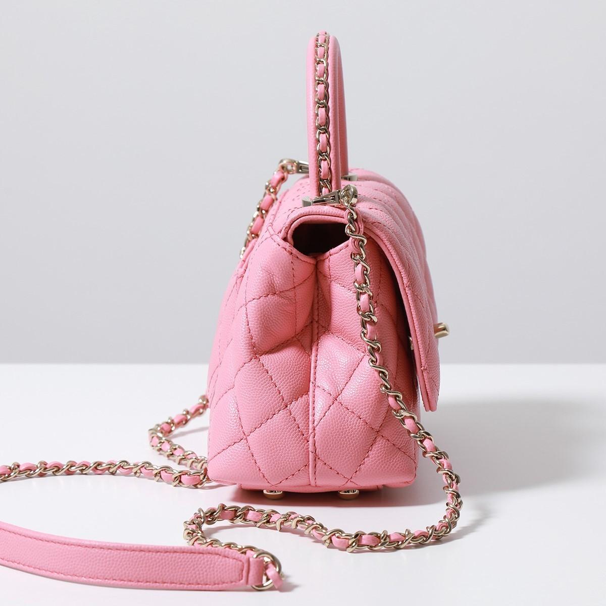 CHANEL ショルダーバッグ マトラッセ ココハンドル ミニ XXS AS2215 B13607
