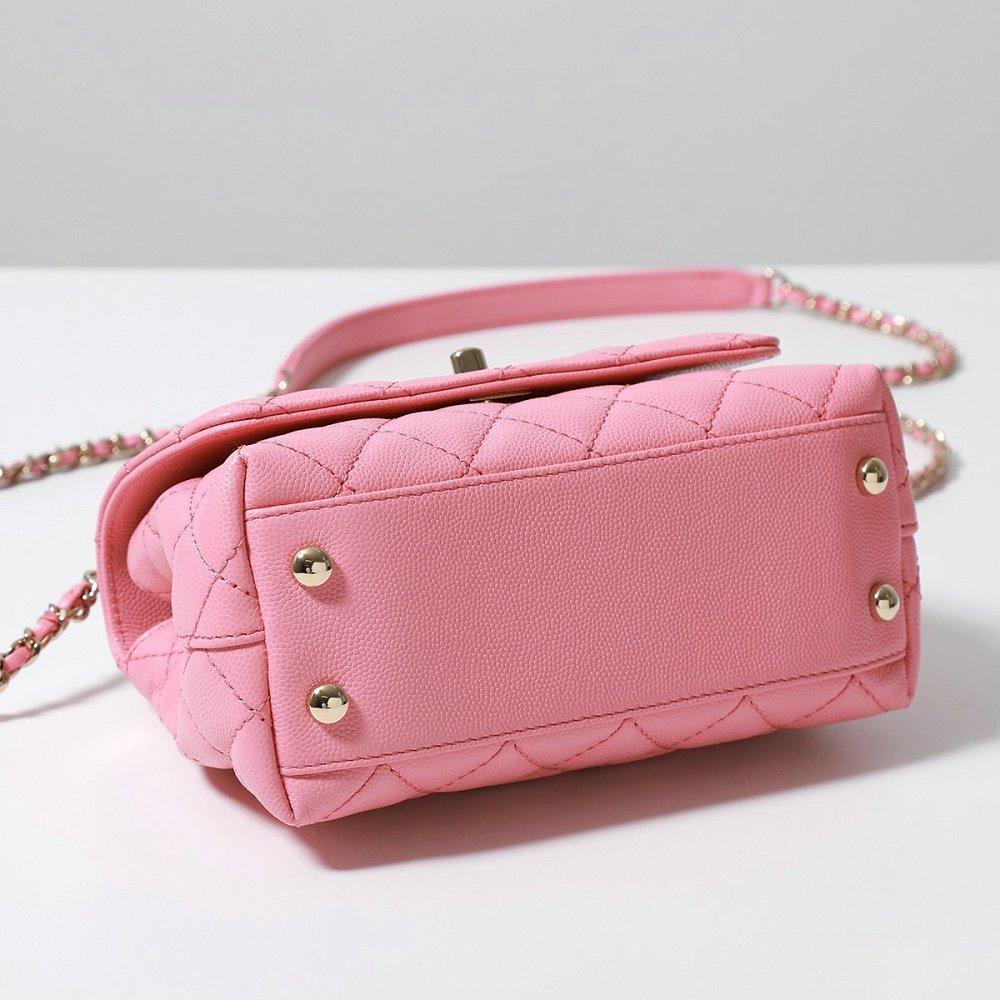 CHANEL ショルダーバッグ マトラッセ ココハンドル ミニ XXS AS2215 B13607