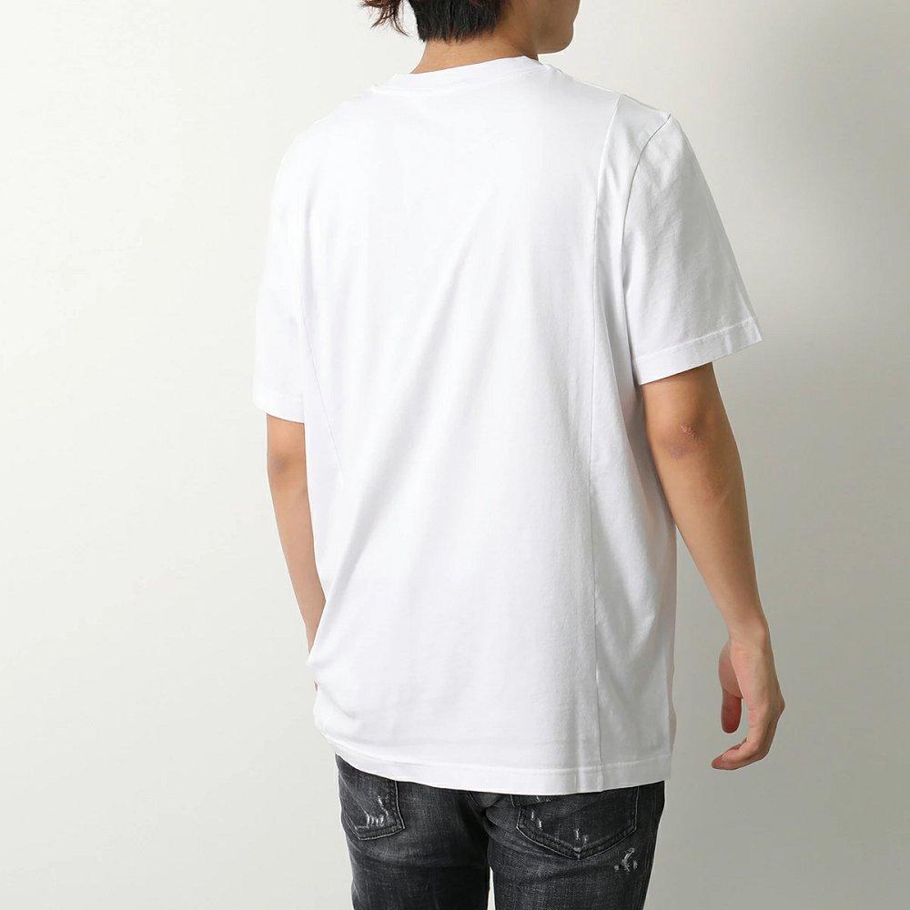 モンクレール マットブラック 半袖Tシャツ メンズ ロゴT アイコンパッチ クルーネック 8C00036 829H8