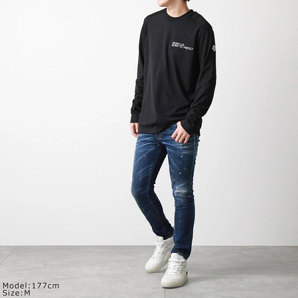 モンクレール長袖Tシャツ メンズ コットン 刺繍 ロゴ ロゴT ロンT アイコンパッチ クルーネック 8D00013 899M5 999