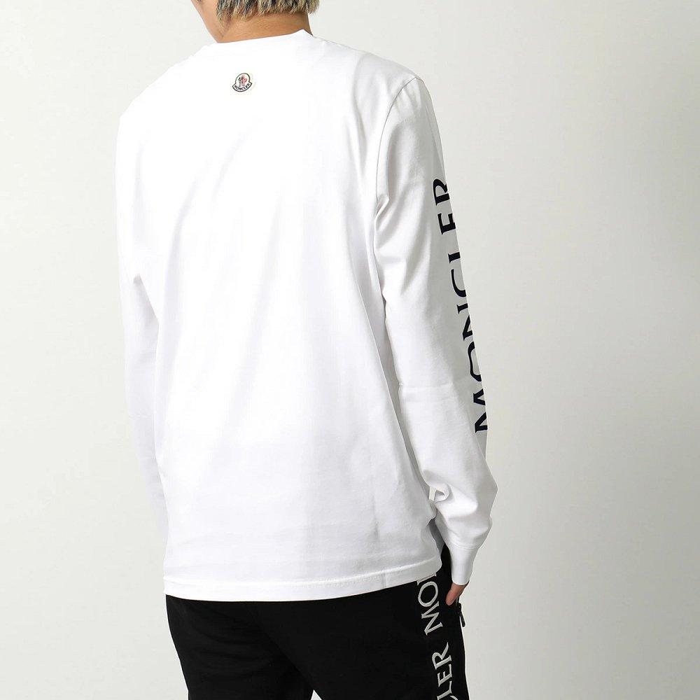 モンクレール 長袖Tシャツ メンズ ロングスリーブ ロンT ロゴ クルーネック コットン 8D00006 89A7G