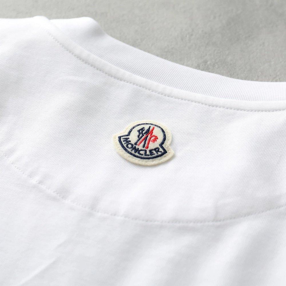 モンクレール 長袖Tシャツ メンズ ロングスリーブ ロンT ロゴ クルーネック コットン 8D00006 89A7G