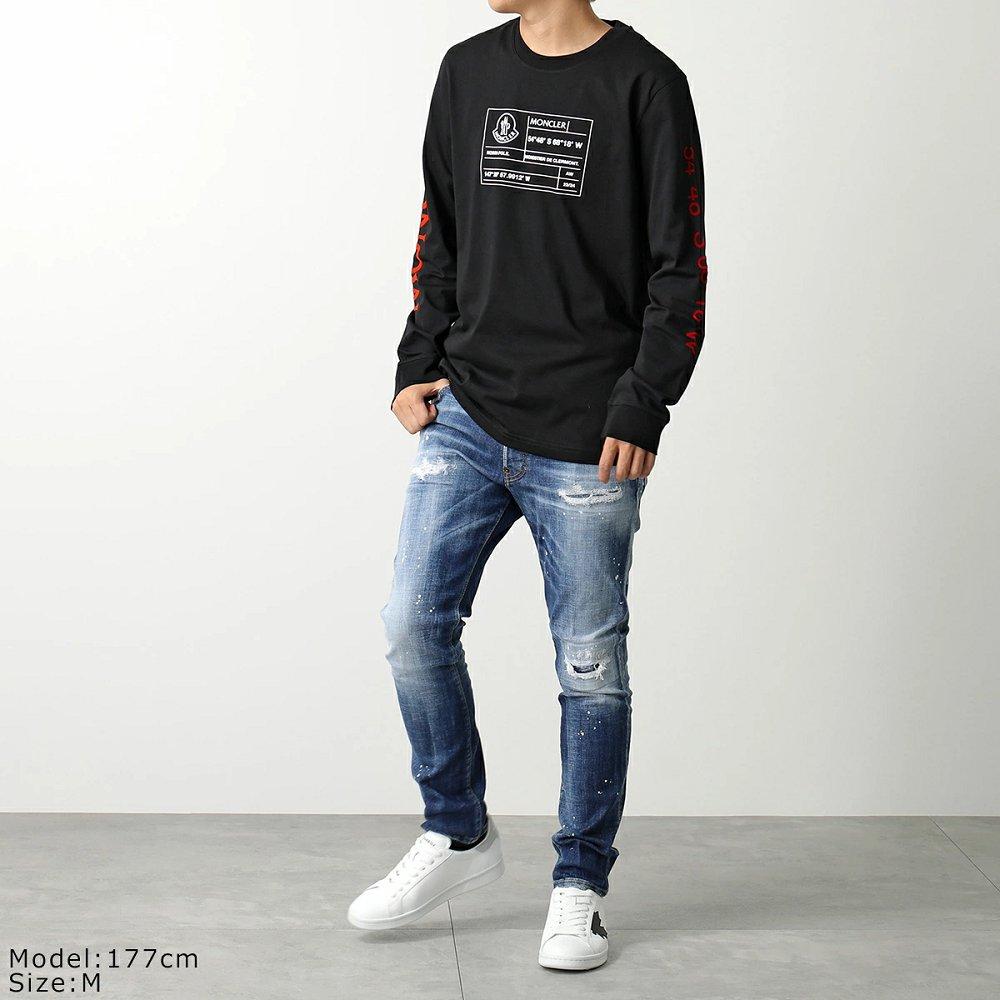 モンクレール 長袖Tシャツ メンズ ロングスリーブ ロンT ロゴ クルーネック コットン 8D00006 89A7G