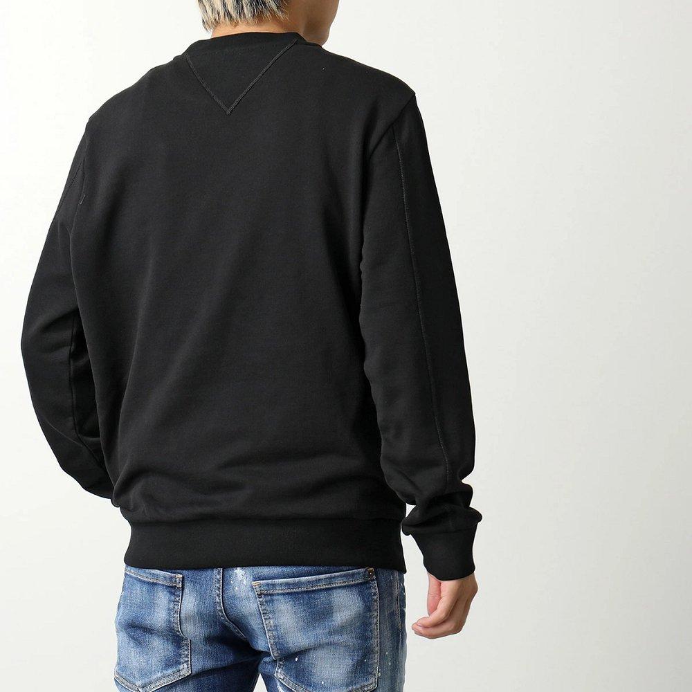 モンクレール マットブラック スウェット メンズ トレーナーコットン ロゴ クルーネック 長袖 8G00016 809KR 999