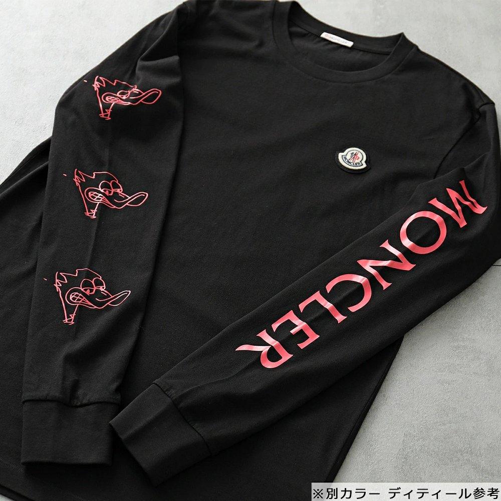 モンクレール 長袖 Tシャツ メンズ ロングスリーブ ロンT ロゴ クルーネック コットン 8D00008 8390T
