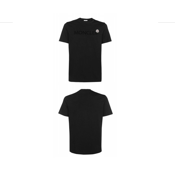 モンクレール 半袖Tシャツ メンズ ロゴT コットン ロゴパッチ クルーネック カットソー 8C00025 8390T