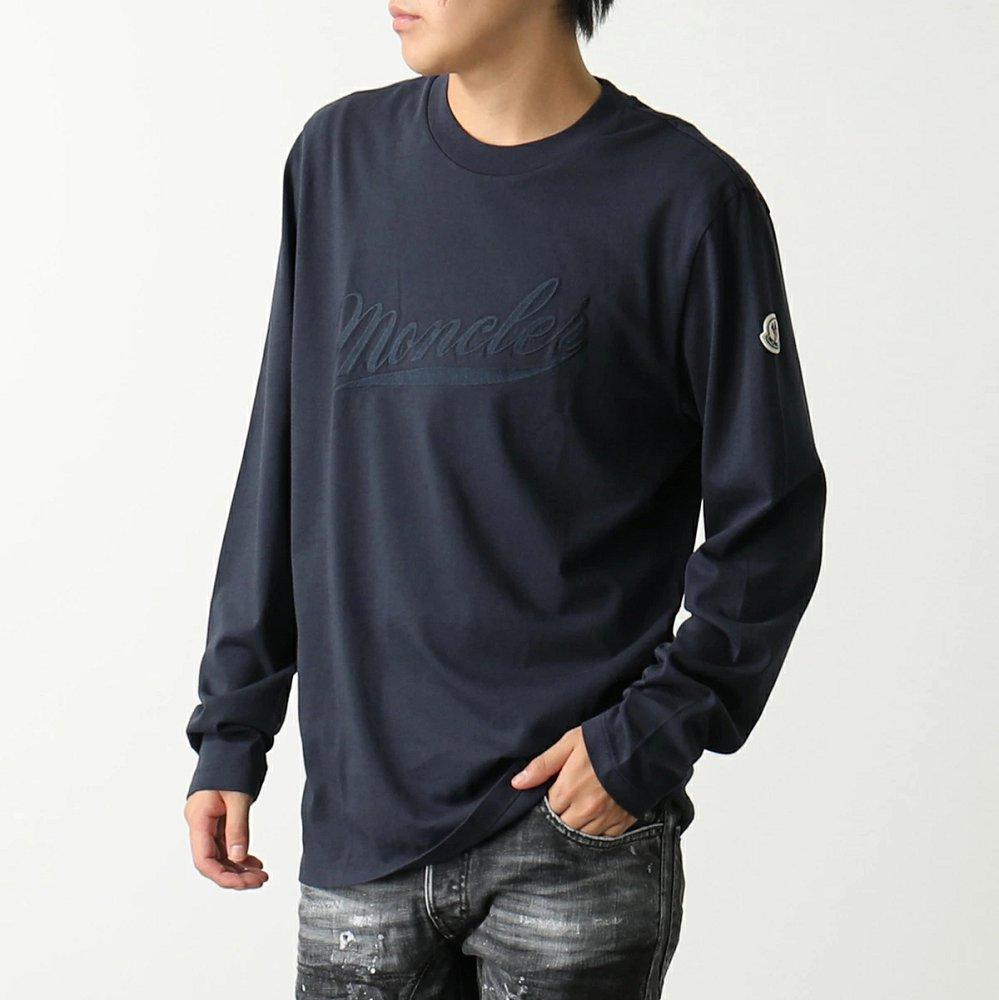 モンクレール 長袖Tシャツ メンズ ロンT コットン ロゴ ロゴT カットソー クルーネック 8D00002 8390T