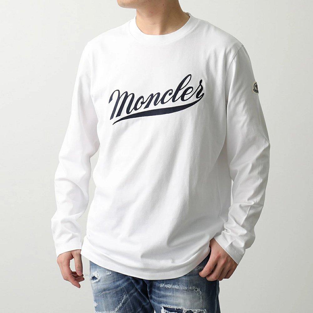 モンクレール 長袖Tシャツ メンズ ロンT コットン ロゴ ロゴT カットソー クルーネック 8D00002 8390T