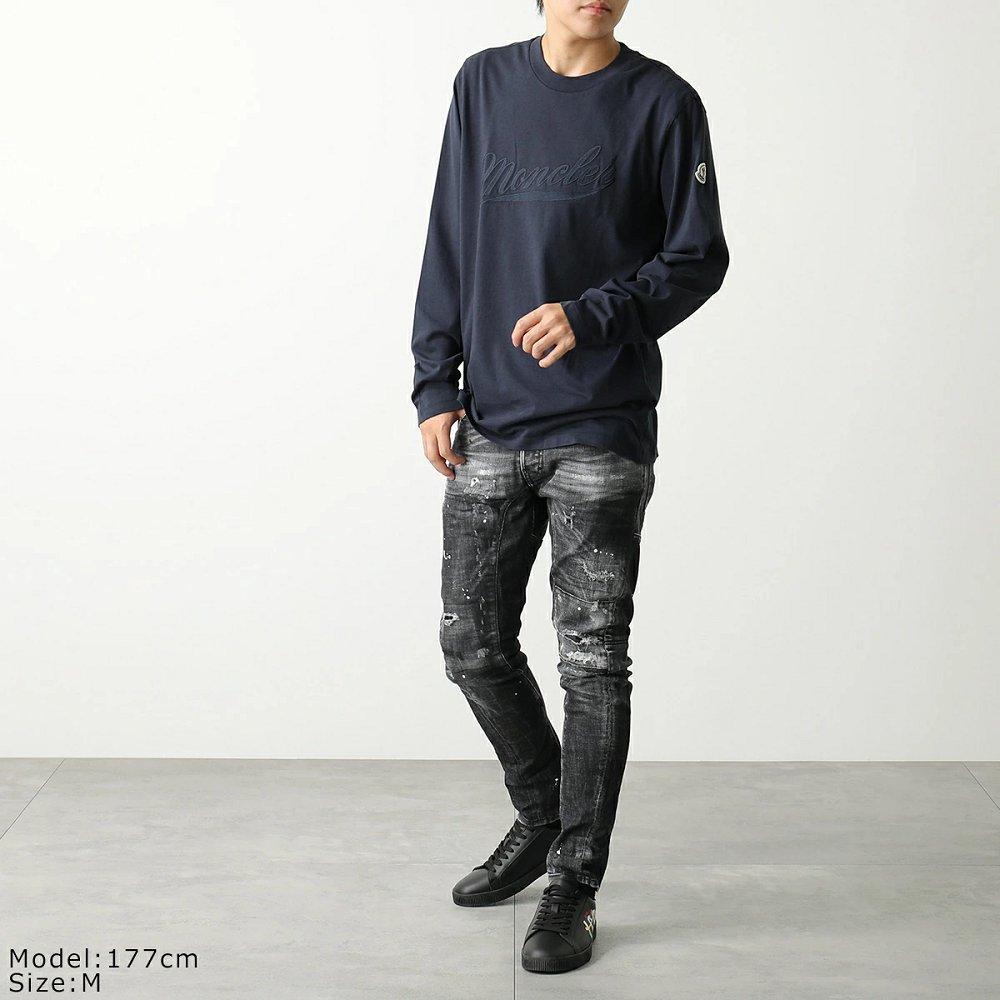 モンクレール 長袖Tシャツ メンズ ロンT コットン ロゴ ロゴT カットソー クルーネック 8D00002 8390T