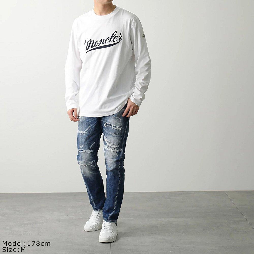 モンクレール 長袖Tシャツ メンズ ロンT コットン ロゴ ロゴT カットソー クルーネック 8D00002 8390T