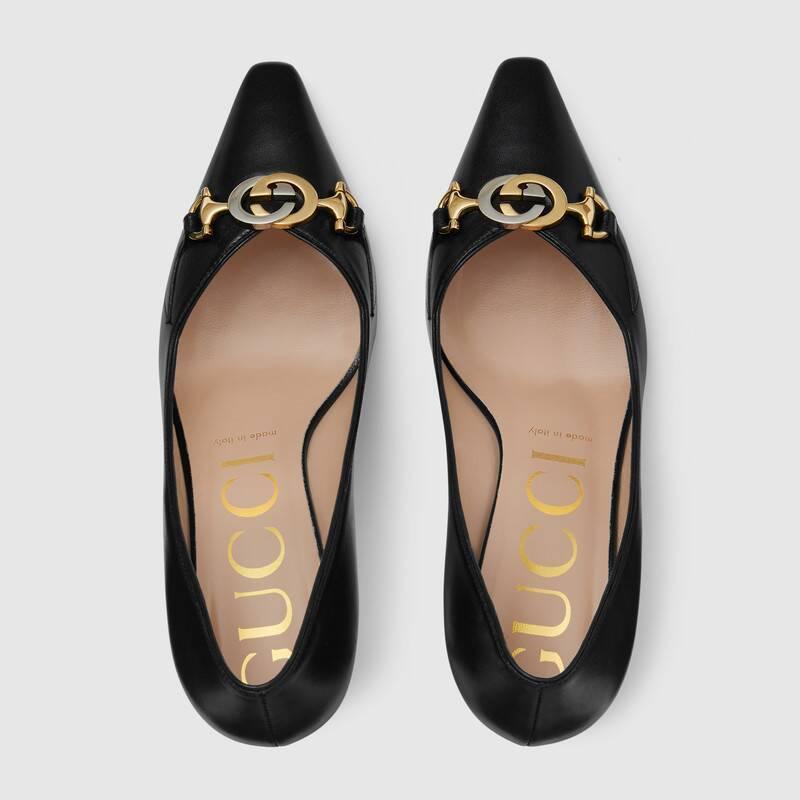GUCCI グッチ ミディアム ヒール パンプス レザー レディース 596860 C9D00 1000