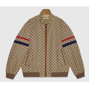 グッチ GGコットン キャンバス ジップジャケット ベージュ 742835 Z8BJJ 9120