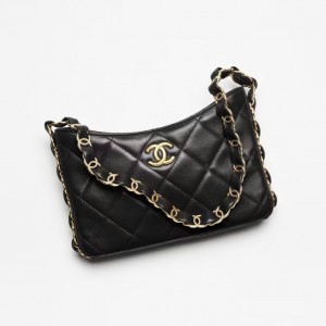 CHANEL代引き  ホーボーバッグ CCロゴ ラムスキン AS5177 B18293 94305