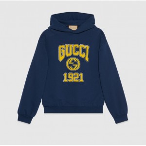 グッチ コットンジャージーフーデッドスウェットシャツ 770842 XJF3O 4030