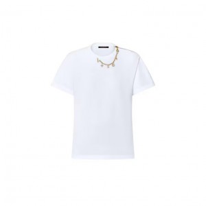 ルイヴィトン LVチャームTシャツ エレガント LV イニシャル 1AFZN9