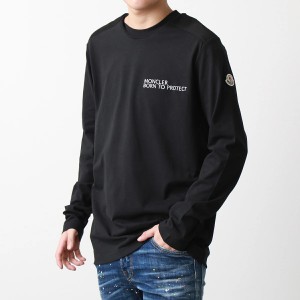 モンクレール長袖Tシャツ メンズ コットン 刺繍 ロゴ ロゴT ロンT アイコンパッチ クルーネック 8D00013 899M5 999