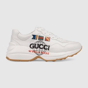 GUCCI Rhyton レザー ウィメンズ GUCCI WORLDWIDEスニーカー 602047 DRW00 9014