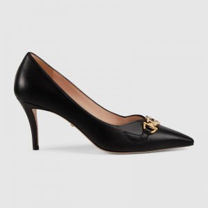 GUCCI グッチ ミディアム ヒール パンプス レザー レディース 596860 C9D00 1000