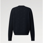 LOUIS VUITTON シンプル 長袖トップス ネイビー 黒  1AGHUB 1AFIXF