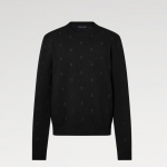 LOUIS VUITTON シンプル 長袖トップス ネイビー 黒  1AGHUB 1AFIXF