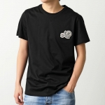 モンクレール 半袖Tシャツ メンズ ダブルロゴパッチ コットン クルーネック 8C00058 8390Y