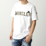 モンクレール 半袖 Tシャツ メンズ カットソー クルーネック ロゴT アイコンパッチ 8C00029 8390T