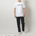 モンクレール Tシャツ メンズ クルーネック 半袖 カットソー フロッキープリント ロゴT アイコンパッチ  8C00057 8390T