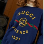 グッチ FIRENZE 1921 スウェットシャツ ブルー ロゴ 626990 XJD7O 4409
